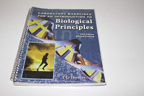 Stock image for An Introduction to Biological Principles Laboratory Exercises for sale by HPB-Ruby