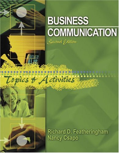 Stock image for Business Communication : Topics and Activities for sale by Better World Books