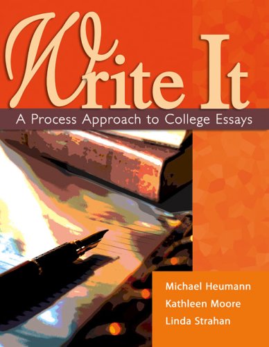 9780757523700: WRITE IT: A PROCESS APPROACH TO COLLEGE ESSAYS