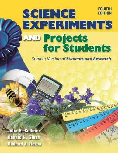 Imagen de archivo de Science Experiments and Projects for Students: Student Version of Students and Research a la venta por Dream Books Co.