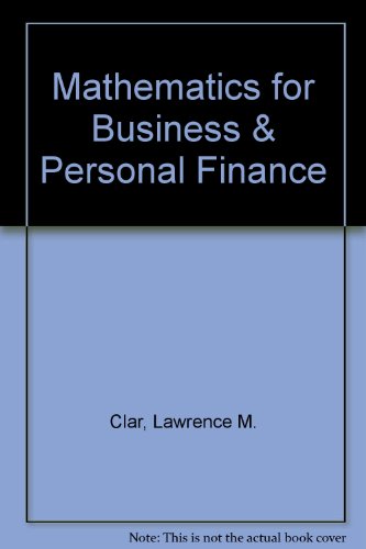 9780757538964: MATHEMATICS FOR BUSINESS AND PERSONAL FINANCE