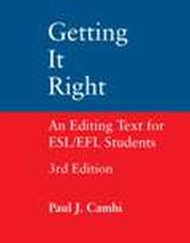 Imagen de archivo de Getting It Right: An Editing Text for ESL/EFL Students a la venta por ThriftBooks-Dallas