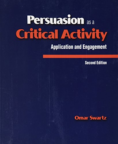 Stock image for Persuasion As a Critical Activity: Application and Engagement for sale by Better World Books