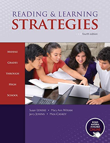 Beispielbild fr Reading and Learning Strategies : Middle Grades Through High School zum Verkauf von Better World Books