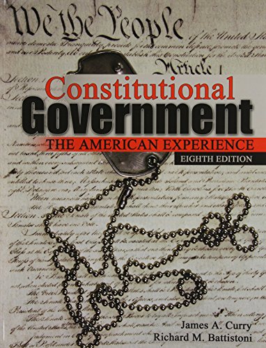 Imagen de archivo de Constitutional Government: The American Experience a la venta por HPB-Red