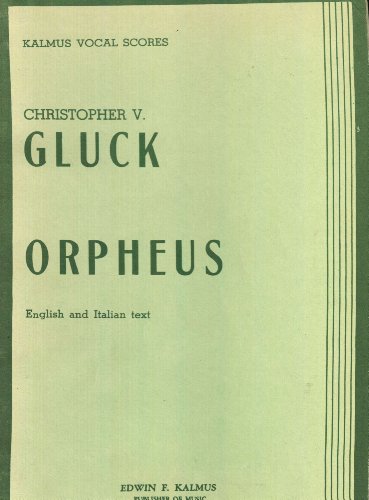 9780757903434: Orpheus: Vocal Score (Kalmus Edition)