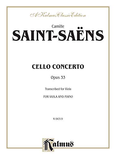 Imagen de archivo de Cello Concerto, Op. 33 (Kalmus Edition) a la venta por Magers and Quinn Booksellers