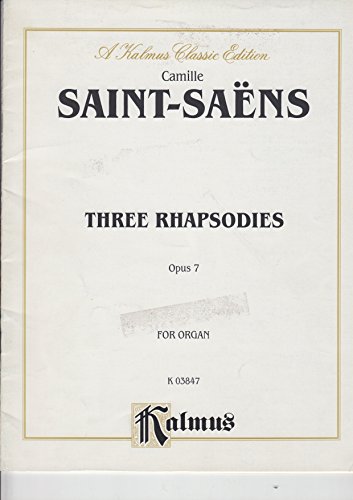 Three Rhapsodies on Breton Songs, Op. 7 (Kalmus Edition) (9780757910623) by [???]