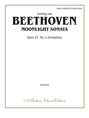 Stock image for Ludwig van Beethoven: Moonlight Sonata, Opus 27, No. 2 (Complete) (Early Advanced Piano Solo) for sale by Magers and Quinn Booksellers