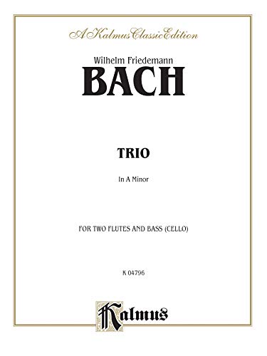 Beispielbild fr Trio in a Minor: For Two Flutes and Bass (Cello) (Kalmus Edition) zum Verkauf von Buchpark