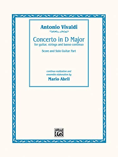 9780757931215: Concerto in D Major for Solo Guitar and Score