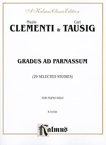 Imagen de archivo de Gradus ad Parnassum: Twenty-nine Selected Studies (Kalmus Edition) a la venta por Magers and Quinn Booksellers