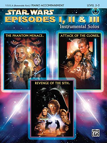 Star Wars Episodes I, II & III Instrumental Solos Book & CD (Viola & Piano Acc.) Edition)