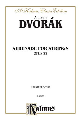 Beispielbild fr Serenade for Strings, Op. 22: Miniature Score (Kalmus Edition) zum Verkauf von Magers and Quinn Booksellers