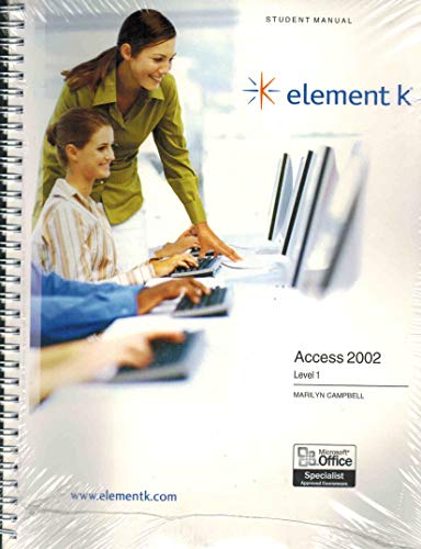 Imagen de archivo de Access 2002 - Level 1 : 084400 S3 a la venta por Better World Books