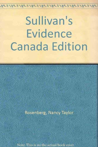 9780758215062: Sullivan's Evidence (Canada Edition)