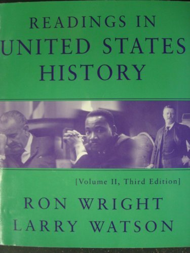 Beispielbild fr Readings in United States History Volume II, Third Edition (Volume II) zum Verkauf von HPB-Red