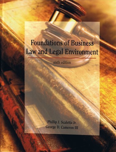 Stock image for Foundations of Business Law and Legal Environment for sale by David's Books