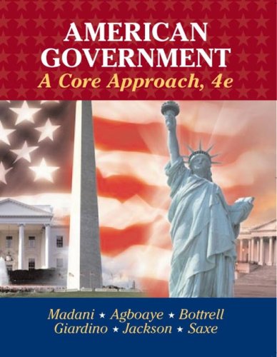 Imagen de archivo de American Government: A Core Approach a la venta por HPB-Red
