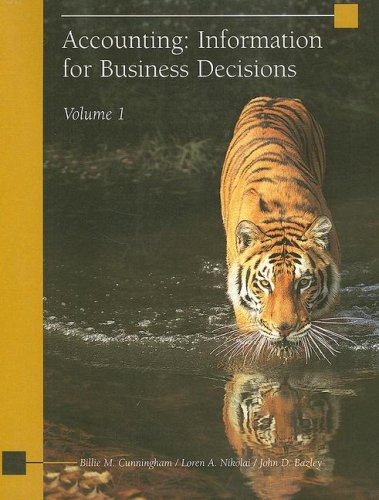 Beispielbild fr Accounting: Information for Business Decisions, Volume 1 zum Verkauf von ThriftBooks-Dallas