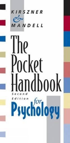 The Pocket Handbook for Psychology (9780759396081) by Kirszner, Laurie G.; Mandell, Stephen R.; Adams, Philip; Bizzaro, Patrick