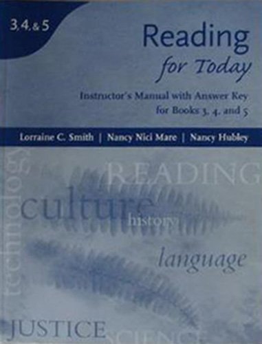 9780759398160: Instructor's Manual for Reading for Today: Issues for Today/Concepts for Today/Topics for Today: 0