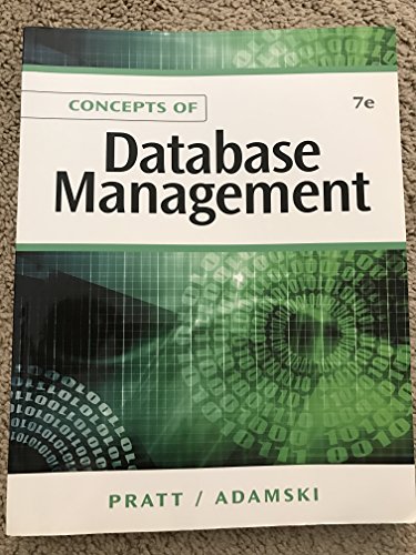 Imagen de archivo de Concepts of Database Management (Instructors Manual to Accompany) a la venta por BookHolders