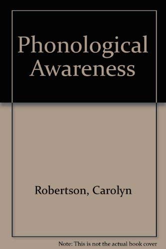 Phonological Awareness (9780760602409) by Robertson, Carolyn