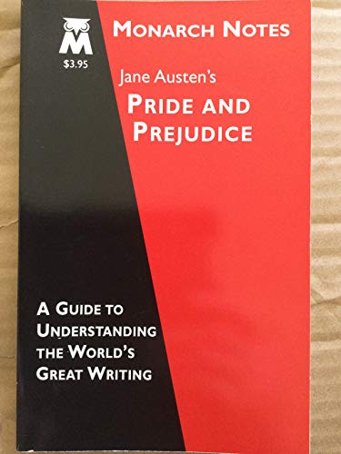 Imagen de archivo de Jane Austen's Pride and Prejudice (Monarch Notes) a la venta por ThriftBooks-Atlanta