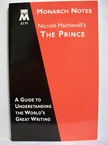 Imagen de archivo de The Prince (Monarch Notes) a la venta por Better World Books