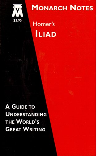 Stock image for Homer's Iliad (Monarch notes) for sale by Better World Books