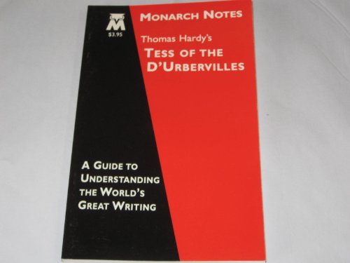 Imagen de archivo de Thomas Hardy's Tess of the d'Urbervilles (Monarch notes) a la venta por Wonder Book