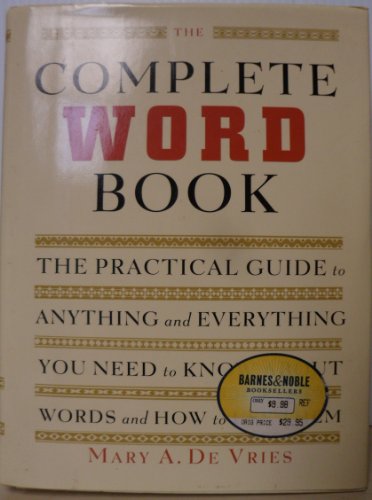 Beispielbild fr The Complete Word Book zum Verkauf von Gulf Coast Books