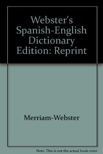 Stock image for Webster's Spanish-English Dictionary for sale by Hippo Books