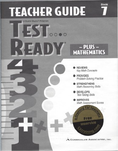 Test Ready Plus Mathematics 7 (9780760929292) by LLC Quick-study And Test Ready Trademarks Of Curriculum Associates