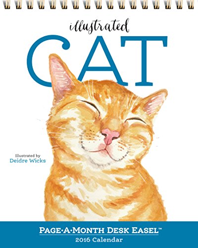 9780761185253: Illustrated Cat Page-a-Month Easel 2016 Calendar