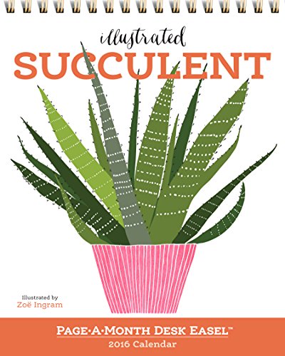 9780761185277: Illustrated Succulent Page-a-month Easel 2016 Calendar