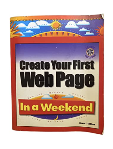 Beispielbild fr Create Your First Web Page In a Weekend zum Verkauf von Wonder Book