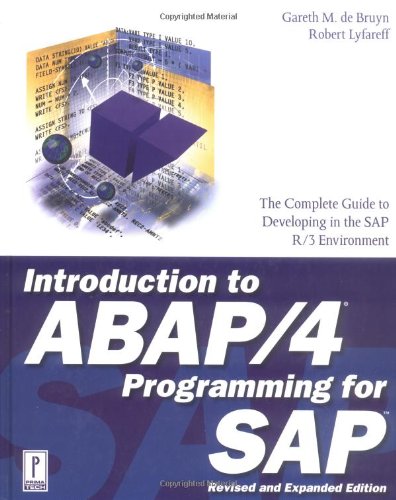 Imagen de archivo de Introduction to ABAP/4 Programming for SAP, Revised and Expanded Edition a la venta por HPB-Diamond