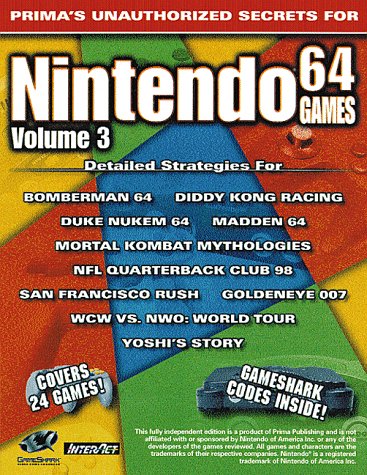 Beispielbild fr Nintendo 64 Game Secrets Unauthorized Volume 3 zum Verkauf von Wonder Book