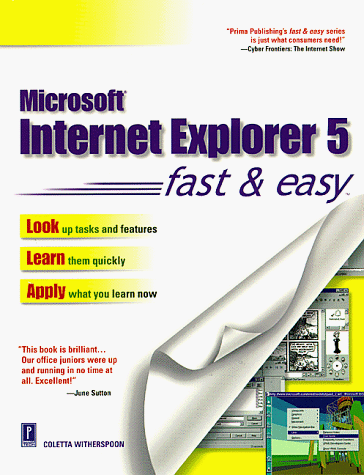 Beispielbild fr Internet Explorer 5 Fast and Easy (Fast & Easy) zum Verkauf von WorldofBooks