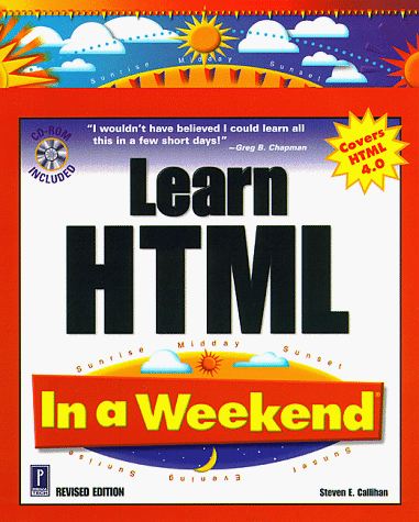 Imagen de archivo de Learn HTML in a Weekend a la venta por Goldstone Books