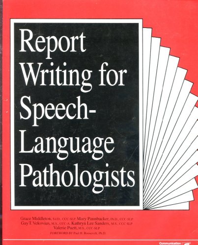 Imagen de archivo de Report Writing for Speech-Language Pathologists a la venta por Gulf Coast Books