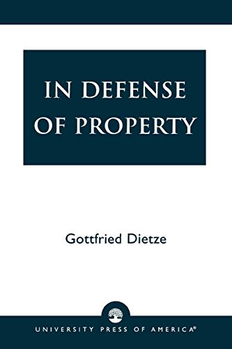 Beispielbild fr In Defense of Property zum Verkauf von ThriftBooks-Dallas