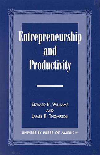Beispielbild fr Entrepreneurship and Productivity zum Verkauf von HPB-Red