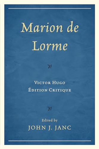 Stock image for Marion de Lorme: Victor Hugo: dition Critique for sale by Book Dispensary