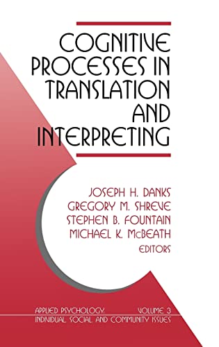 Stock image for Cognitive Processes in Translation and Interpreting (Applied Psychology, 3) for sale by Phatpocket Limited