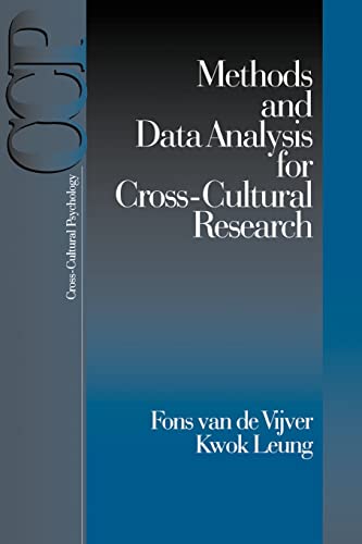 Beispielbild fr Methods and Data Analysis for Cross-Cultural Research (Cross Cultural Psychology) zum Verkauf von HPB-Red