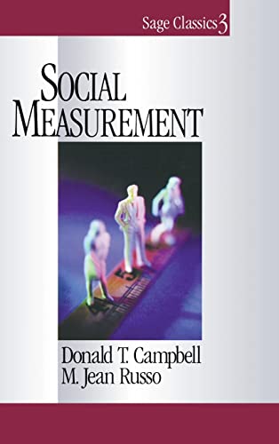 Stock image for Social Measurement (Sage Classics Series, V. 3.) Campbell, Donald T. and Russo, M . Jean for sale by CONTINENTAL MEDIA & BEYOND