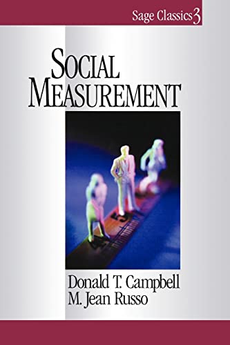 Social Measurement (Sage Classics Series, V. 3) (9780761904076) by Campbell, Donald T.; Russo, M . Jean
